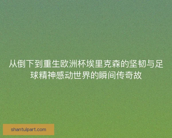 从倒下到重生欧洲杯埃里克森的坚韧与足球精神感动世界的瞬间传奇故