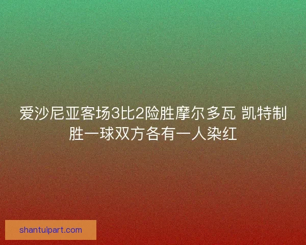爱沙尼亚客场3比2险胜摩尔多瓦 凯特制胜一球双方各有一人染红